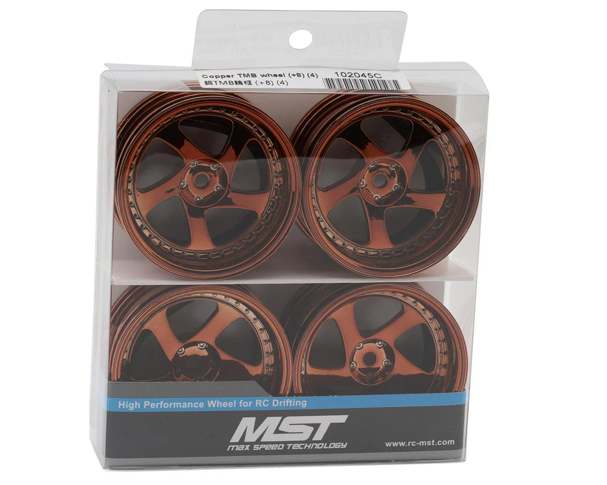 TMB 1/10 Drift Wheels (Copper) (+8) (4) w/Mounting Foam