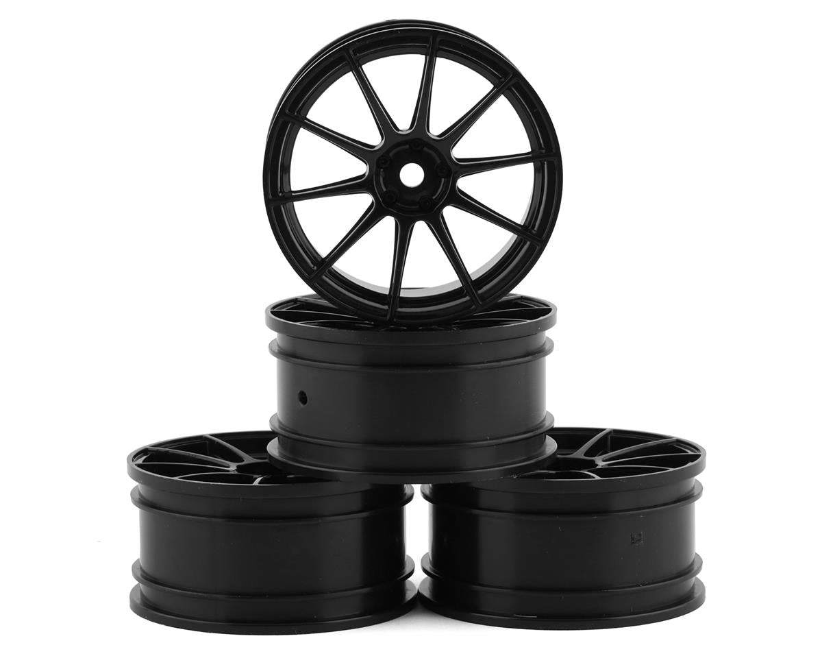 MST Black 5H wheel (+1) (4) w/12mm Hex