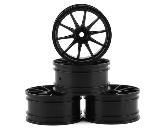 MST Black 5H wheel (+1) (4) w/12mm Hex