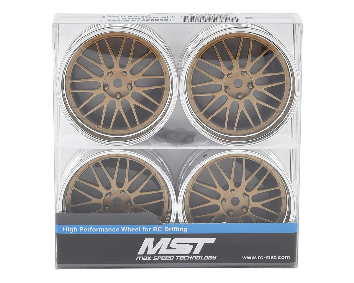 MST S-GD LM offset changeable wheel set (4) w/12mm Hex