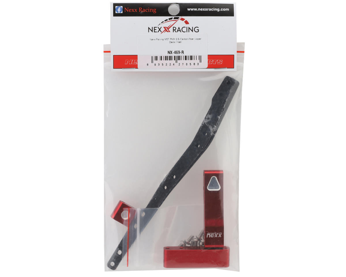 MST RMX 2.5 Carbon Fiber Upper Deck Assembly (Red)