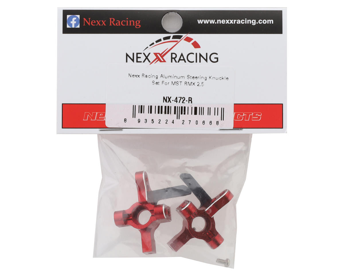MST RMX 2.5 Aluminum Steering Knuckle Set (Red) (2)