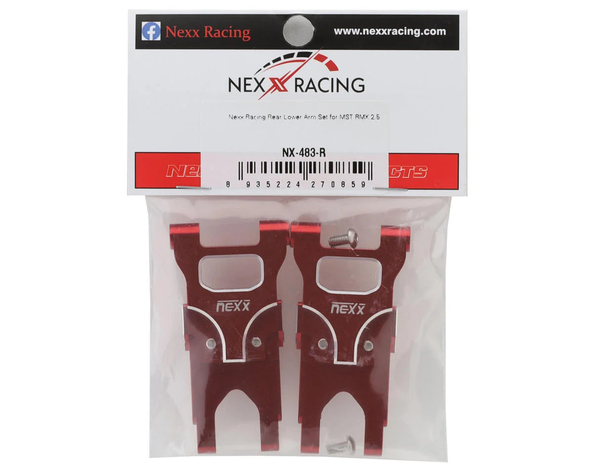 MST RMX 2.5 Aluminum Rear Lower Arm Set (Red) (2)