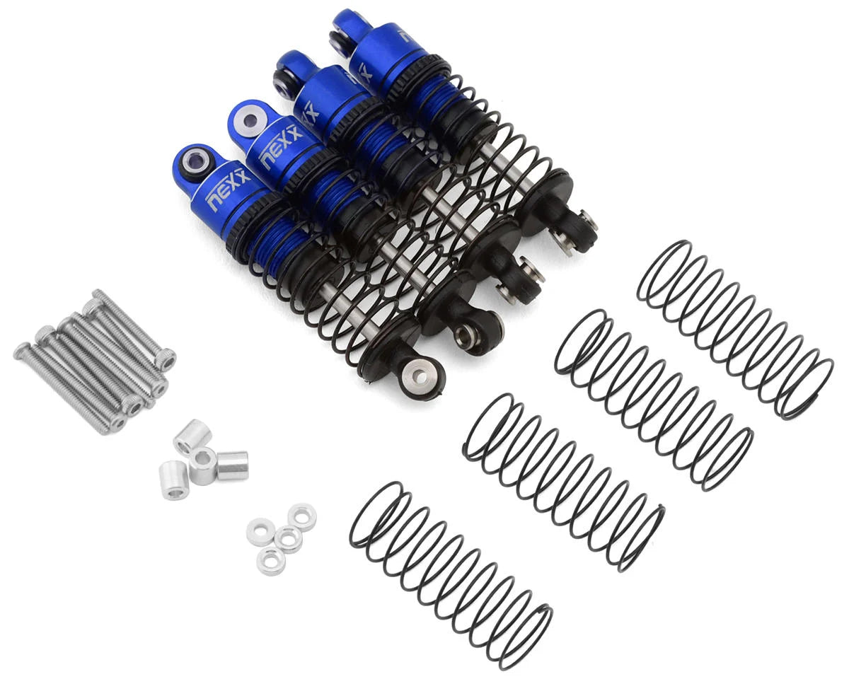 Redcat Ascent-32 37mm Aluminum Threaded Oil-Filled Shocks (Blue) (4)