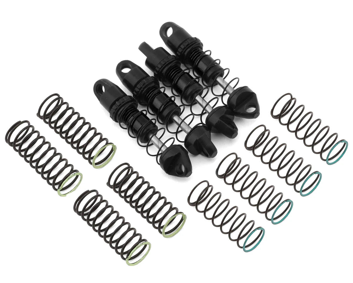 Axial SCX30 25mm Aluminum Threaded Oil-Filled Shocks (Black) (4)