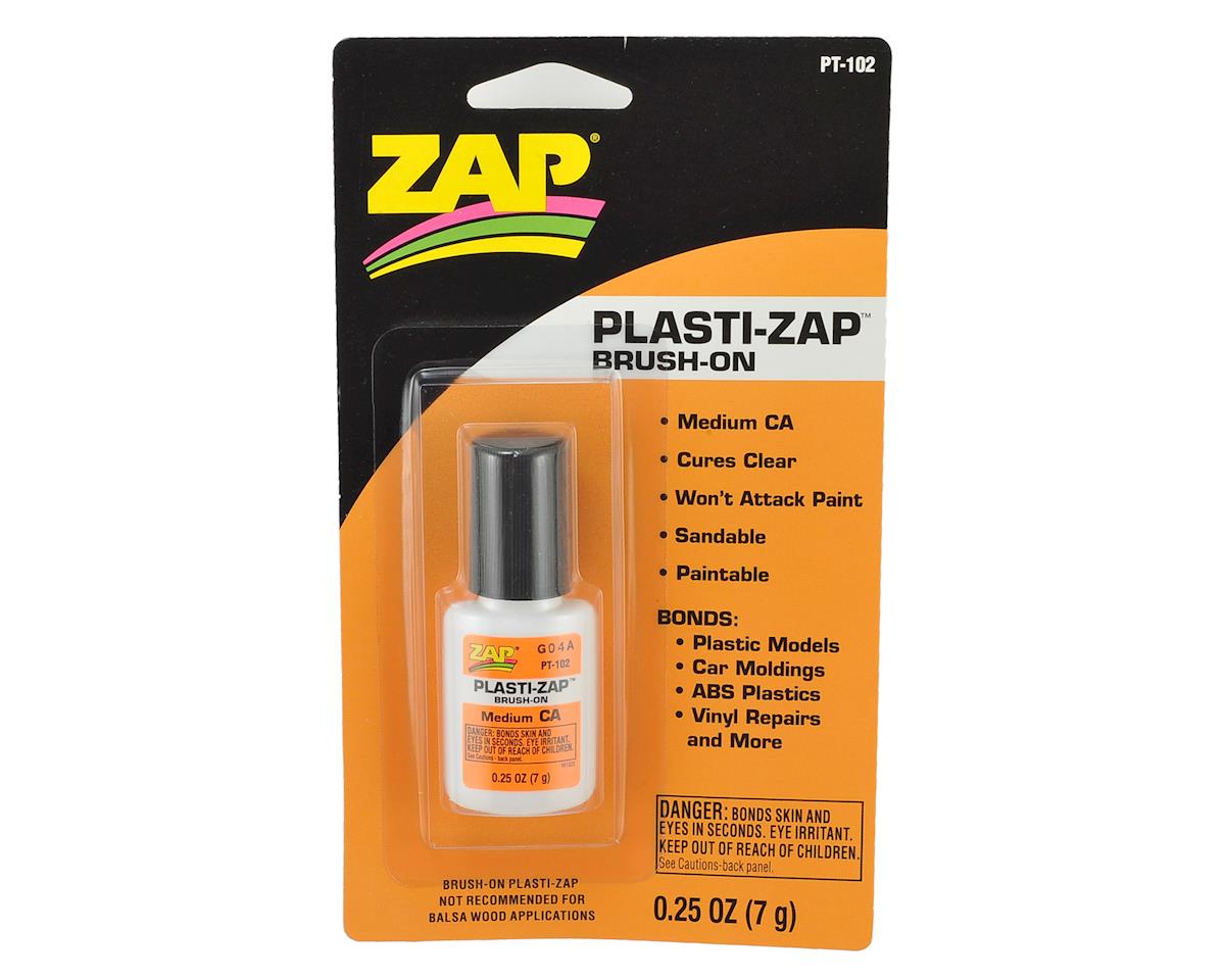Plasti-Zap CA Glue (Medium) (0.25oz) w/Brush Applicator