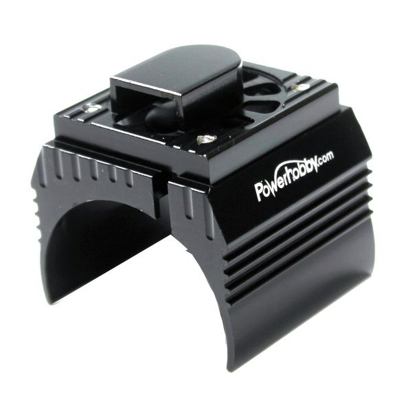 Aluminum Motor Heatsink/ Fan for 540 and 550 Size Motors, Black