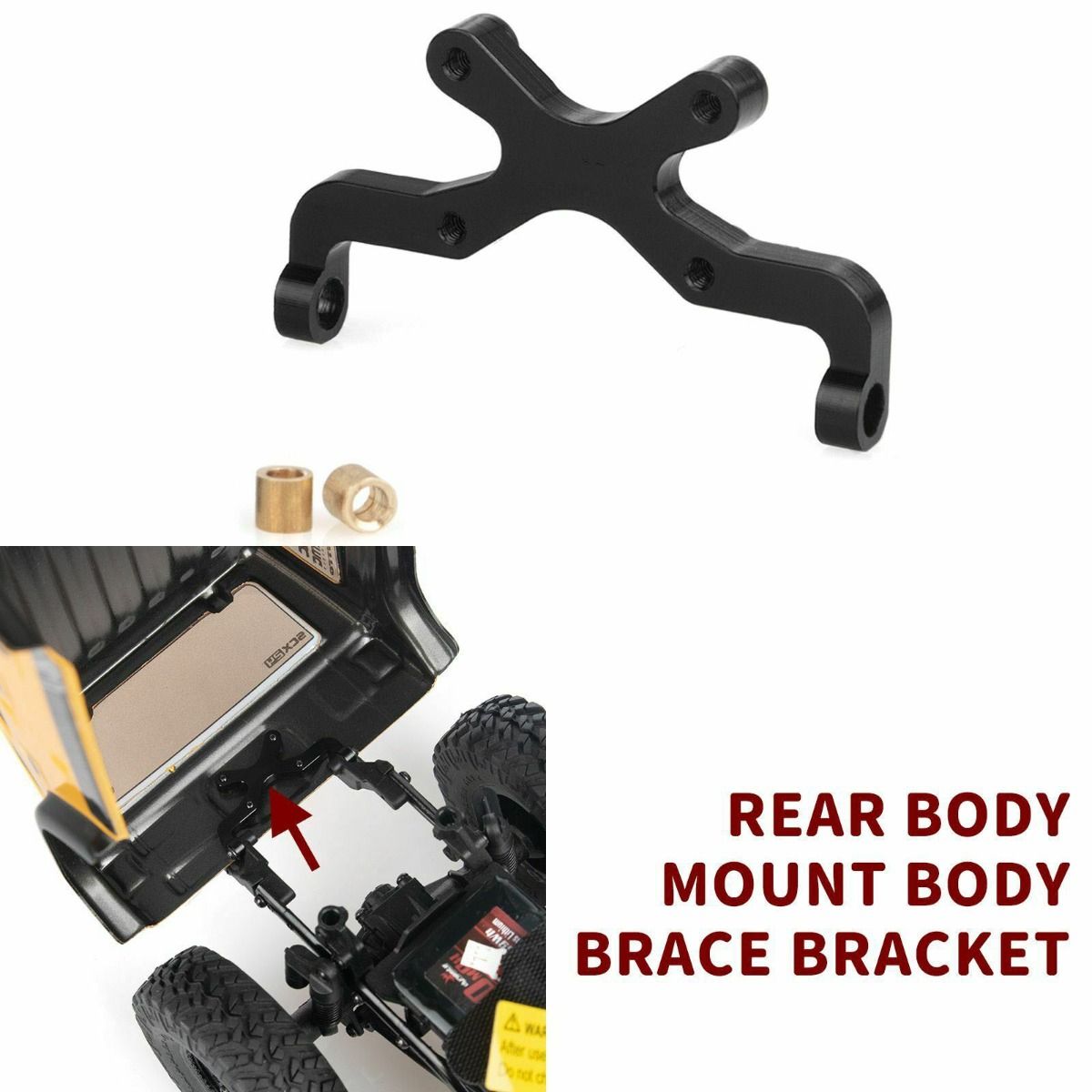 SCX24 JUL Jeep Aluminum Rear Body Mount