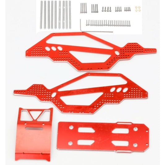 Aluminium Rock Racer Conversion Chassis Kit, Red,fits Axial 1/24 SCX24