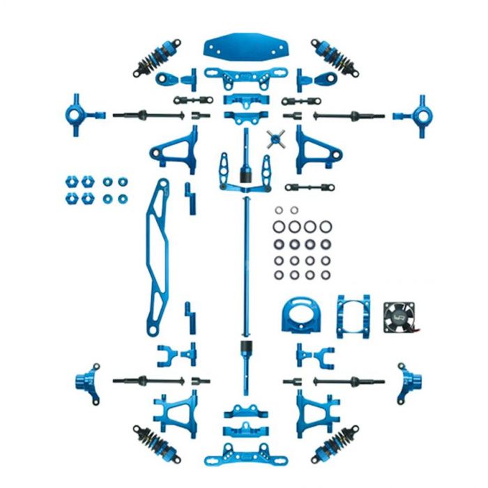Powerhobby Aluminum Upgrade Kit, Blue, TT-02