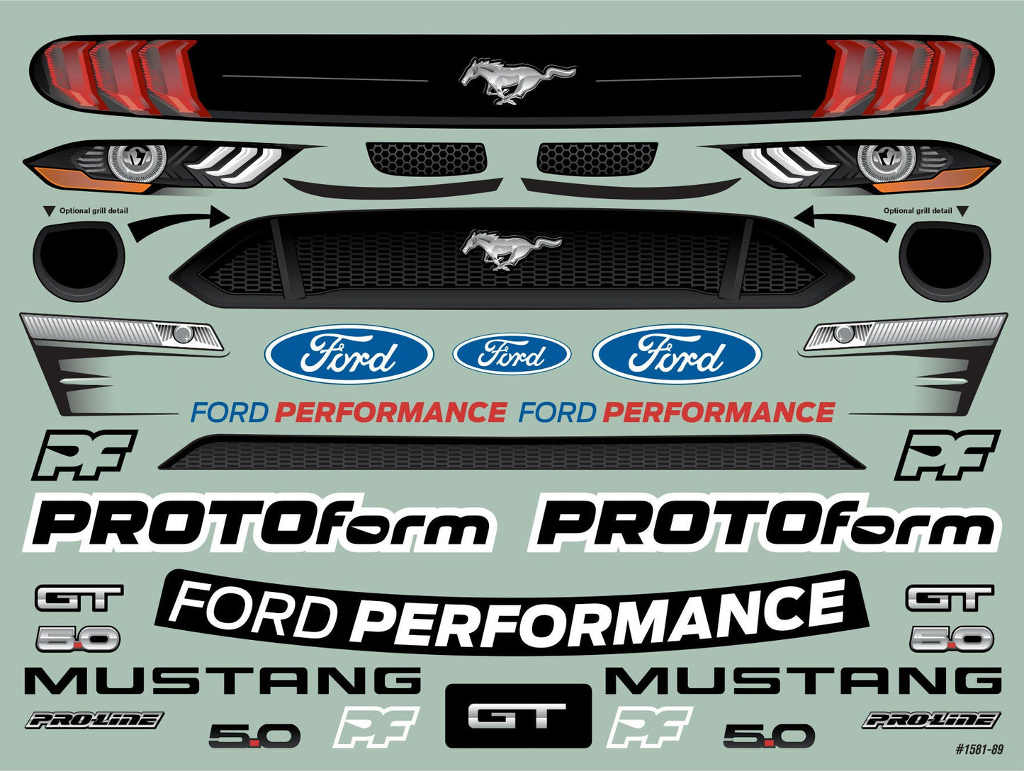 1/7 2021 Ford Mustang GT Clear Body ARRMA Felony