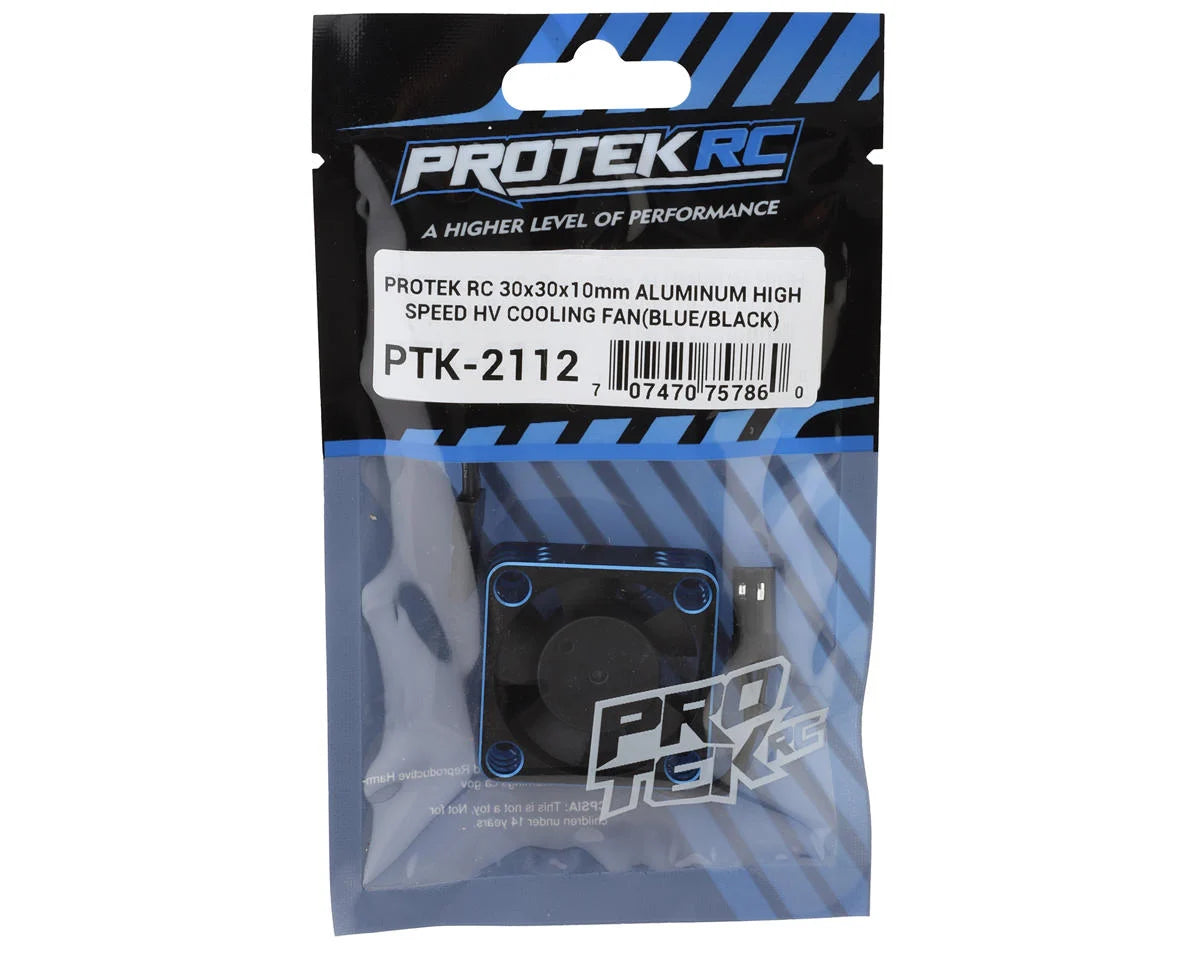 30x30x10mm Aluminum High Speed HV Cooling Fan (Blue/Black)