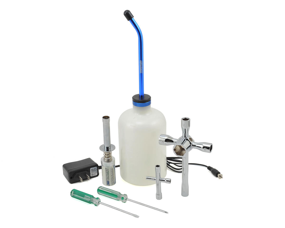 Nitro Starter Set w/Glow Ignitor, Fuel Bottle, Wrenches & Screwdrivers