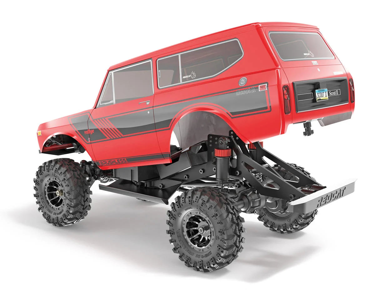 Ascent-18 International Scout II 1/18 RTR Brushless Rock Crawler (Red)