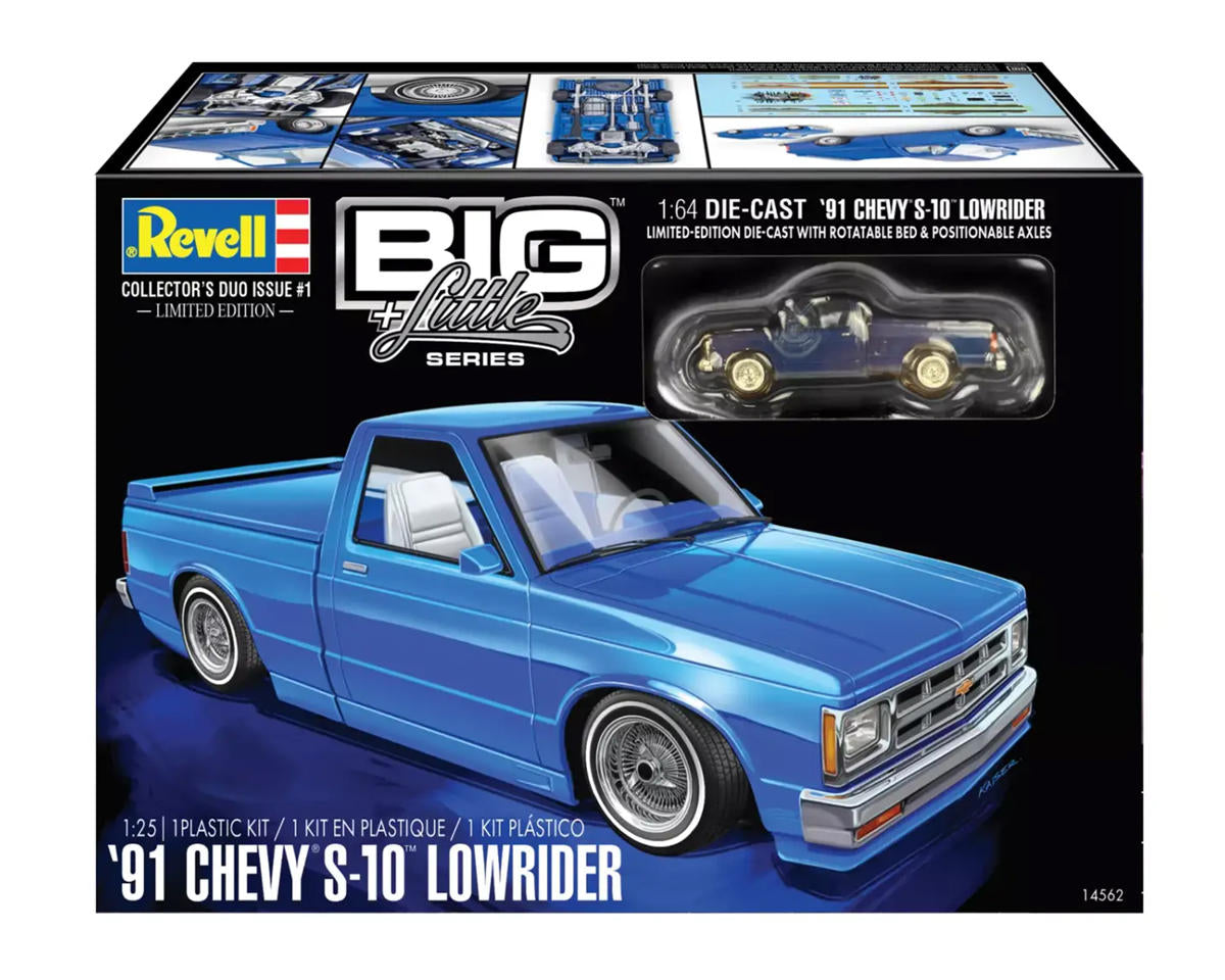 1/25 Big+Little 91' Chevy S-10 Lowrider Limited Edition Plastic Model Kit w/Die-Cast 91' S-10 Lowrider