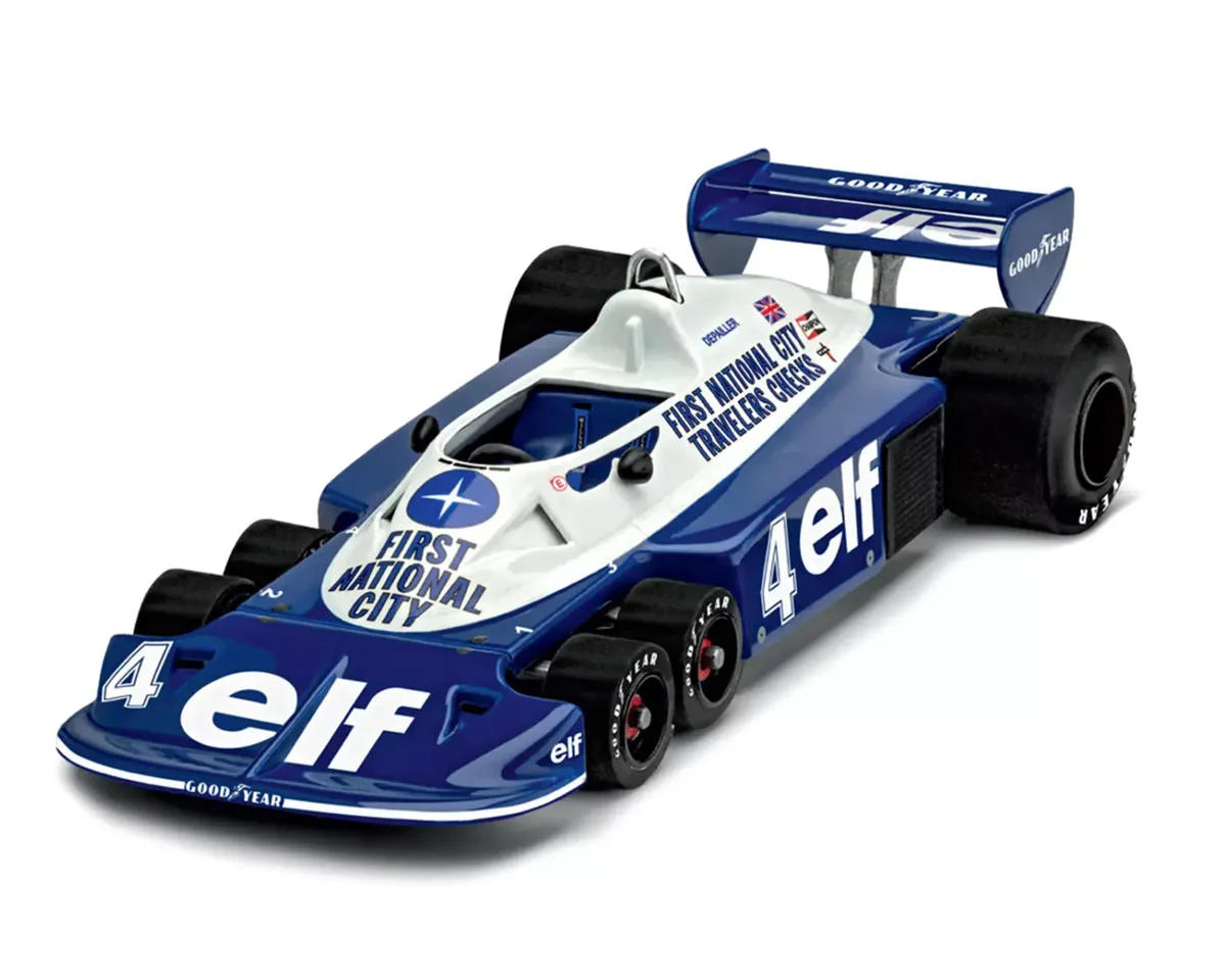 1/32 Tyrrell P34/2 6-Wheel Formula 1 Car Plastic Model Kit w/Paint, Brush & Cement