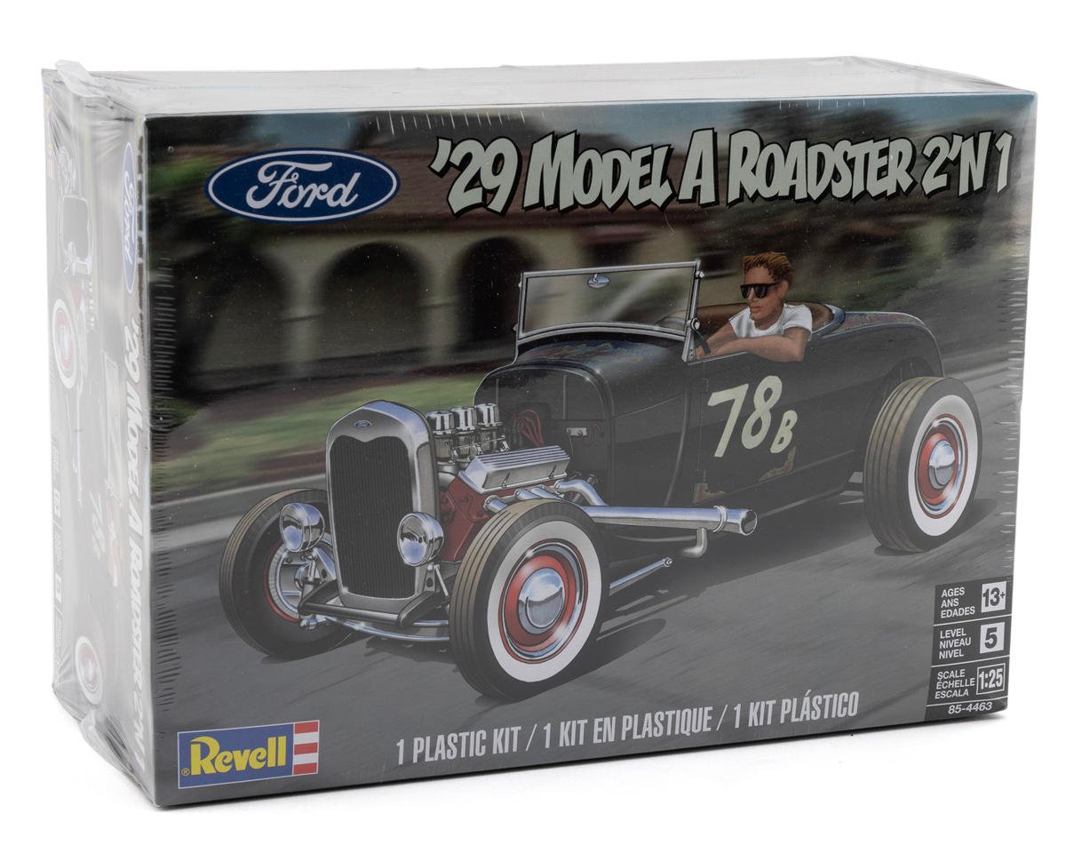 1/25 Scale 1929 Model A Ford Roadster 2-In-1 Plastic Model
