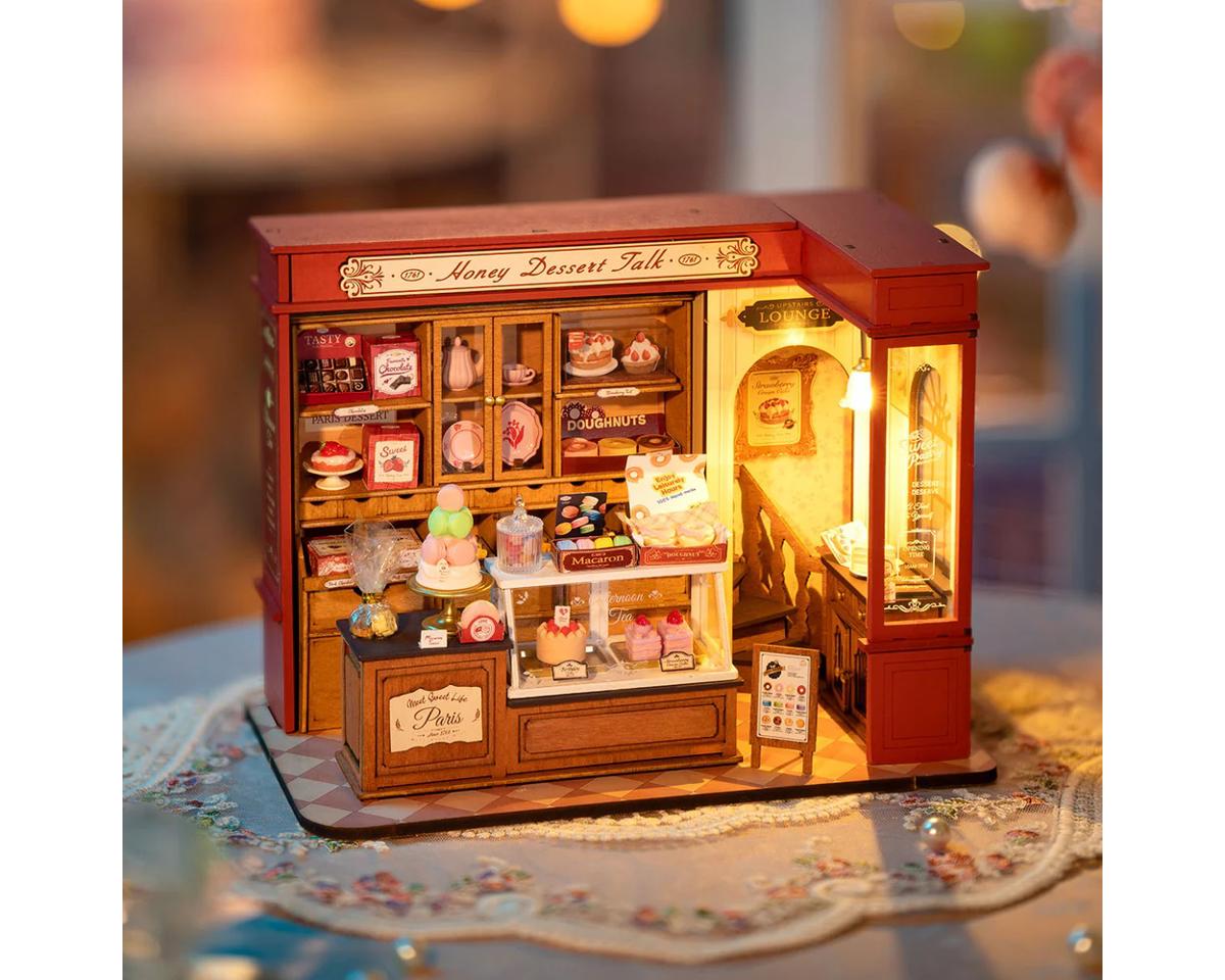 Honey Dessert Talk DIY Miniature 3D Wooden Model Kit