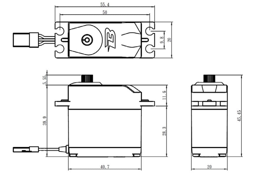 Budget Servo, 6kg-cm @ 6V, Standard Size, Plastic Gears