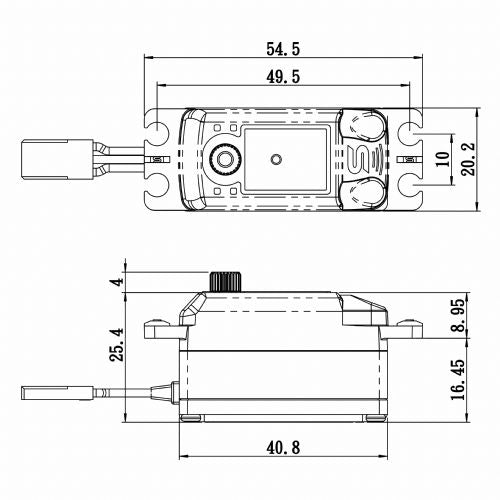 Low Profile Digital Servo with Soft Start, 0.09sec / 125oz @ 6V