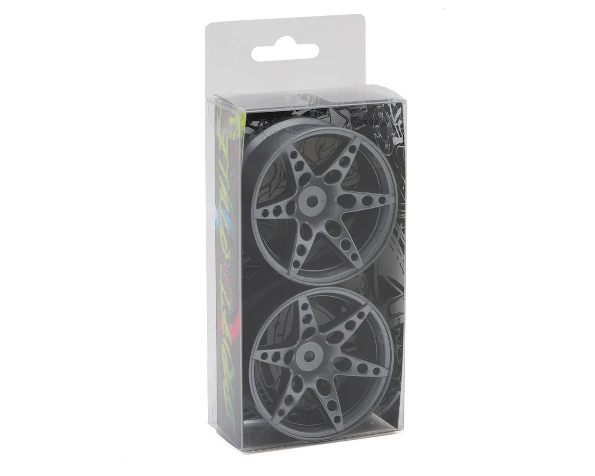 R1 Multi-Spoke Nylon Drift Wheels (Grey) (x2) (6mm Offset)