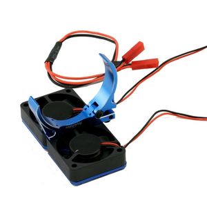 1/8 Aluminum Heatsink 40mm Dual High Speed Cooling Fans with Cover, Blue