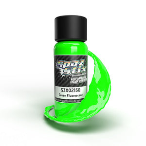 Green Fluorescent Airbrush Ready Paint, 2oz Bottle