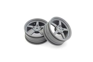 5-Spoke Racing Wheel, Gray, 2pcs