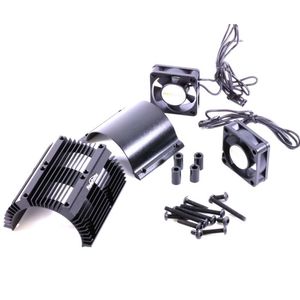 Heat Sink w/ Twin Tornado High Speed Fans, for 1/8 Motors, Black