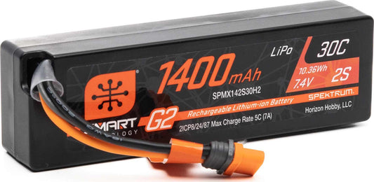 2S 7.4V Smart G2 1400mAh LiPo - IC2
