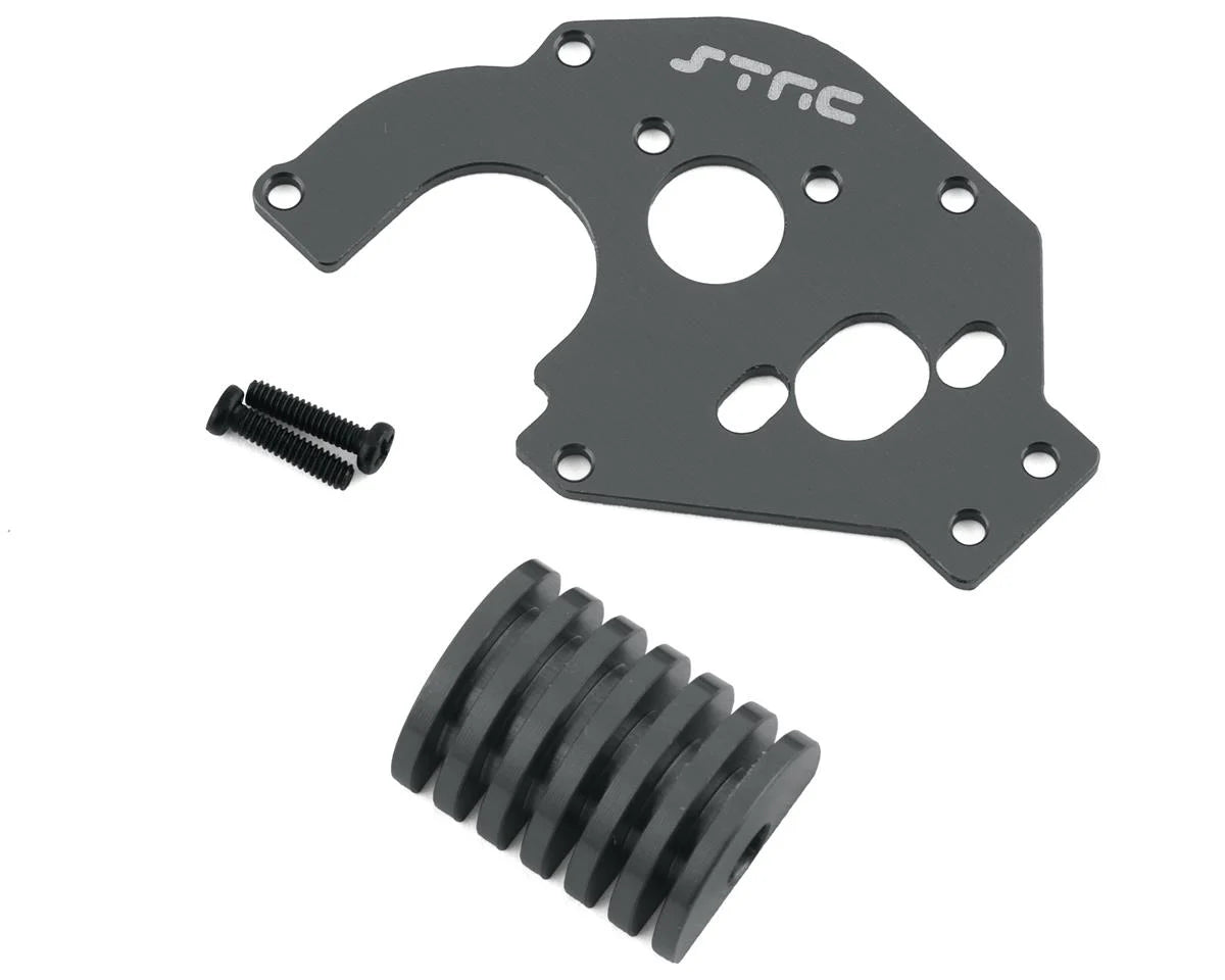 SCX24 Aluminum Motor Plate w/Heatsink (Gun Metal)