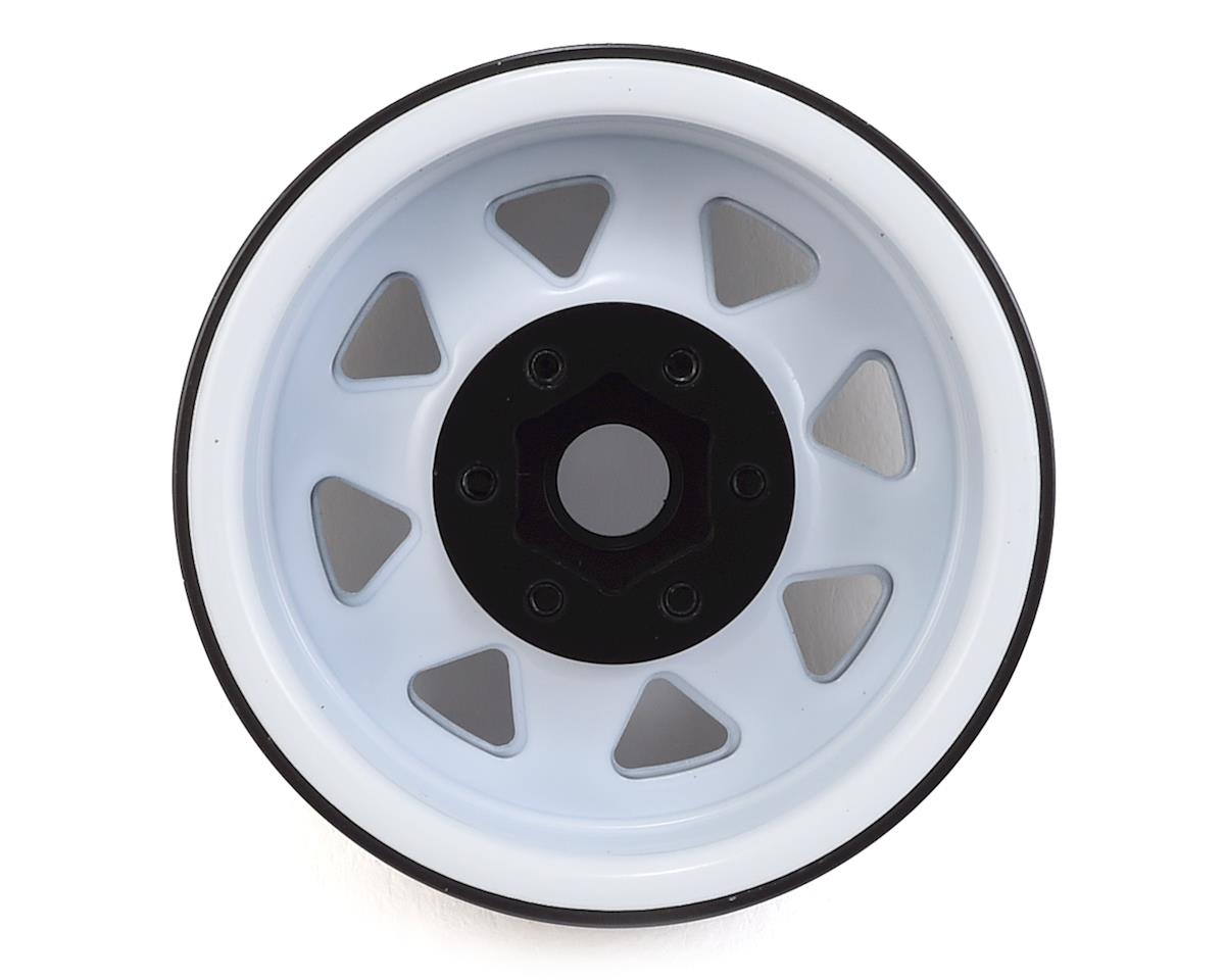1.9"" Steel 8 Spoke Beadlock Wheels White (2)