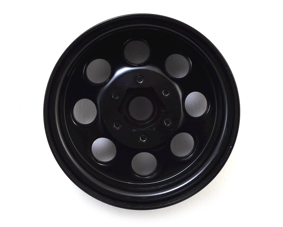 RC 8 Hole 1.9"" Steel Beadlock Wheels Black (2)