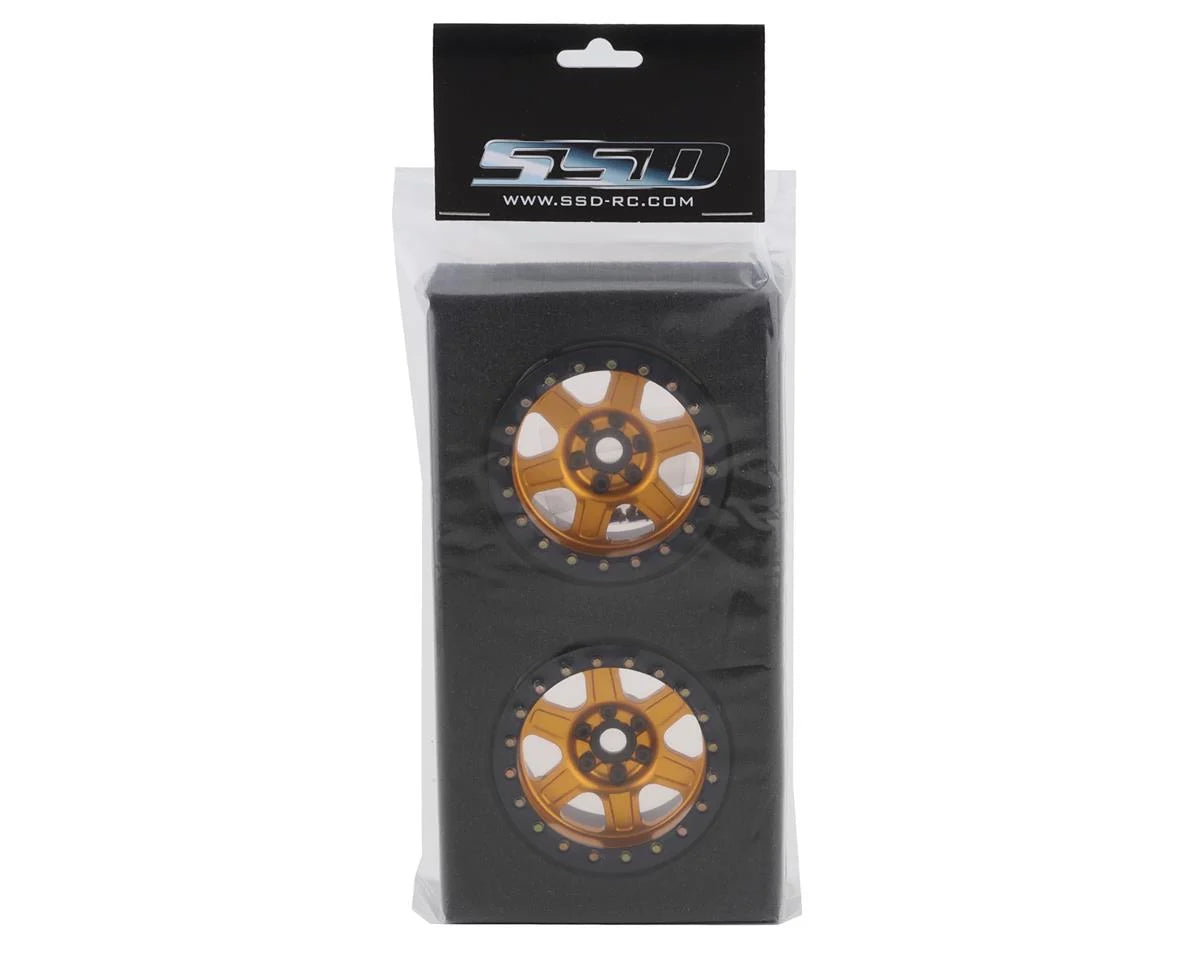 Challenger 2.2" Beadlock Wheels (Gold/Black) (x2)