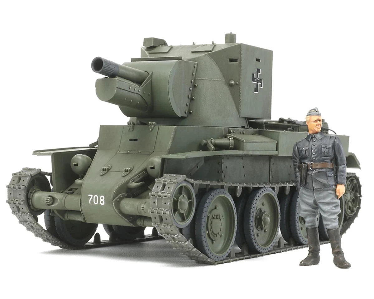 1/35 Finnish Army Assault Gun BT-42 Armored Vehicle Kit w/Army Figure
