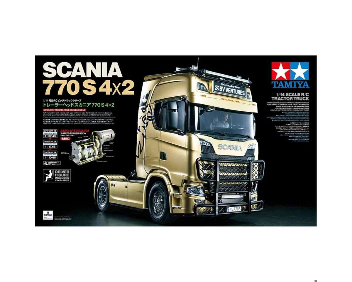 Scania 770 S 4x2 Tractor Electric 1/14 Semi-Truck Kit