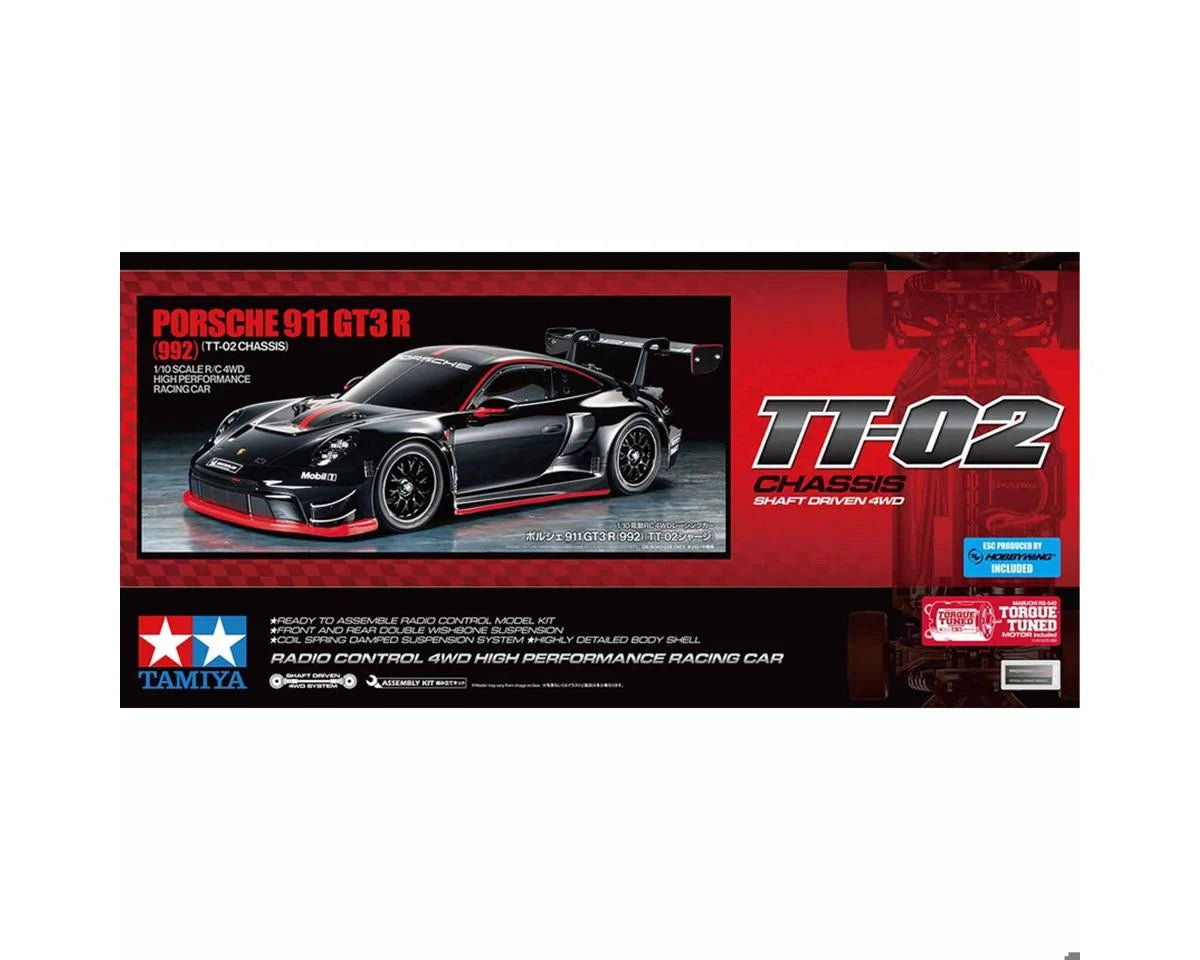 Tamiya Porsche 911 GT3 R 1/10 4WD Electric Touring Car Kit (TT-02) ETA MARCH 28