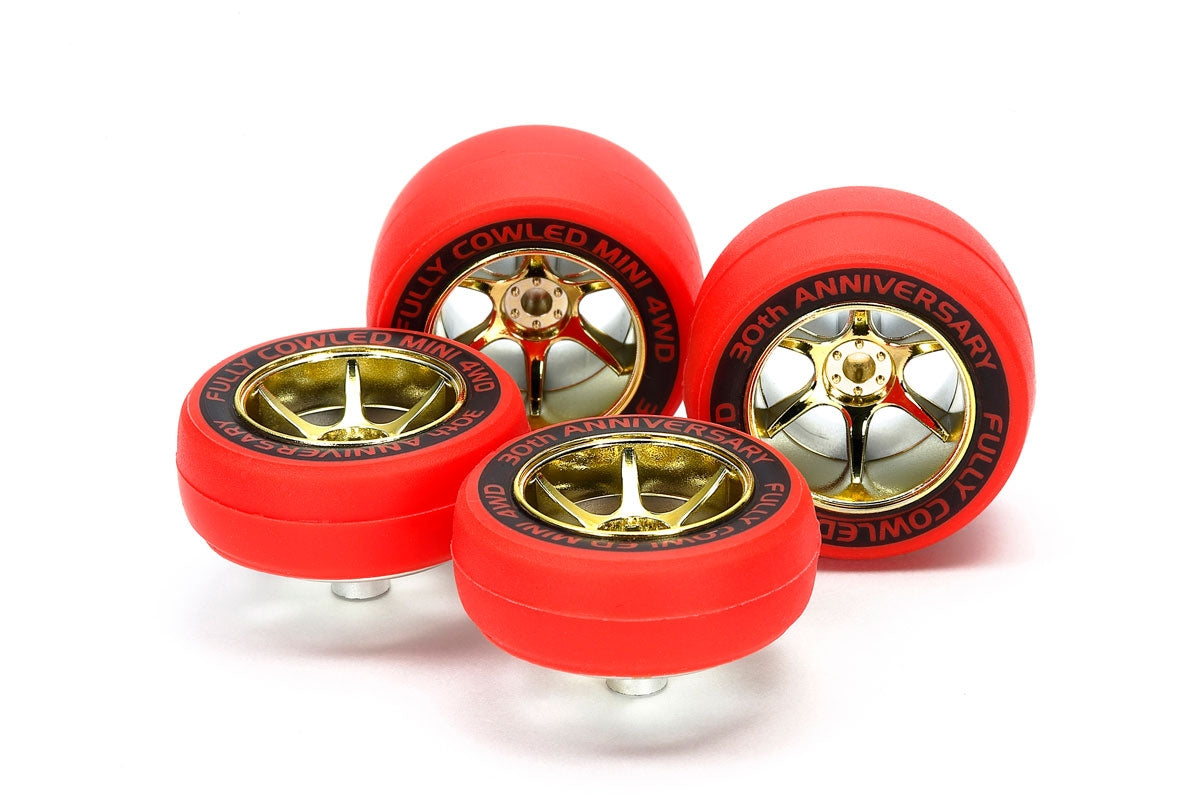 Fully Cowled 30th Anniversary Red Slick Tires & Gold Color Plated Wheels
