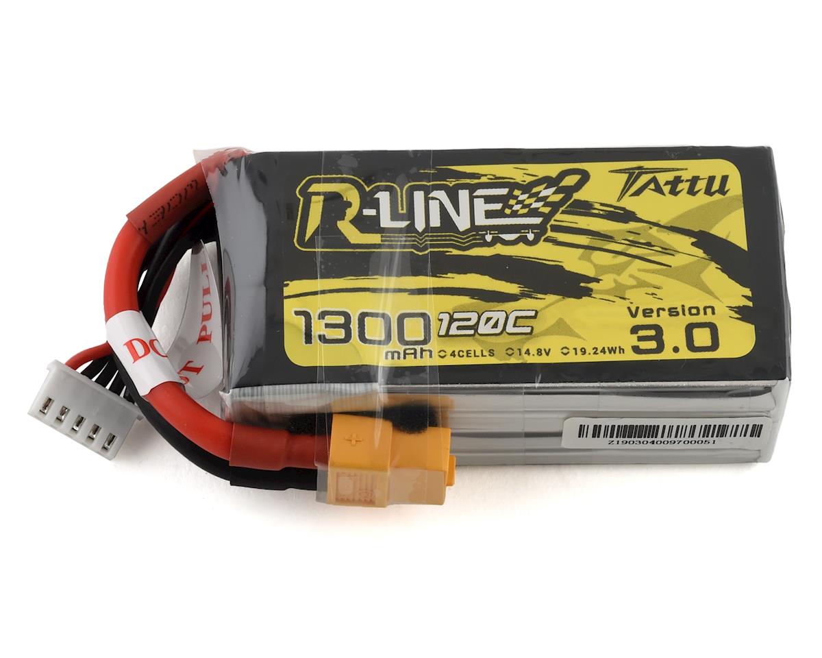 "R-Line 3.0" 4S LiPo Battery 120C (14.8V/1300mAh) (JST-XH) w/XT-60 Connector