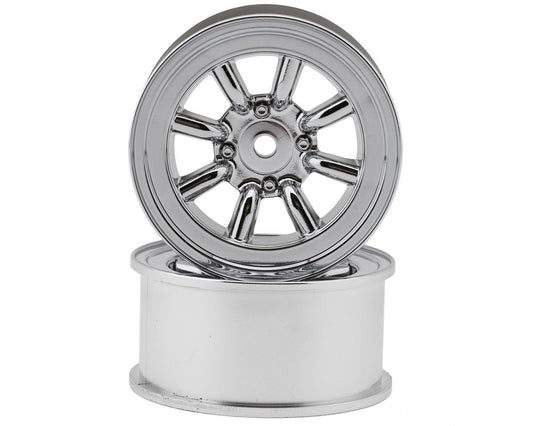 RS Watanabe 1/10 Drift Wheels (Chrome) (2) (2mm Offset)