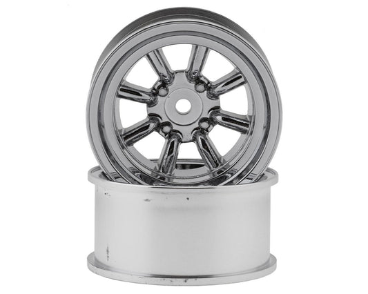 RS Watanabe 1/10 Drift Wheels (Chrome) (2) (7mm Offset)