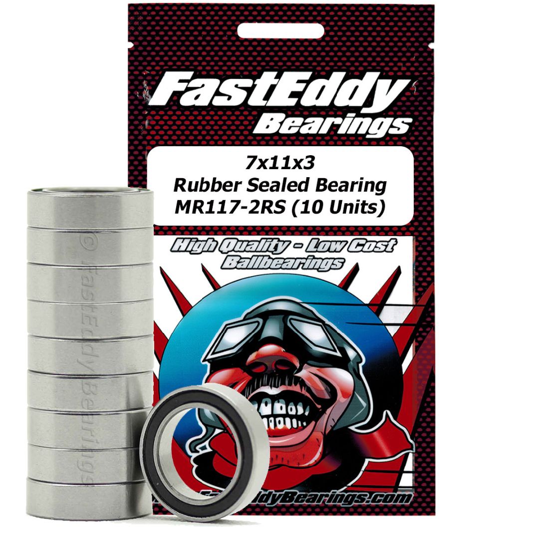 7x11x3 Rubber Sealed Bearing (x10)