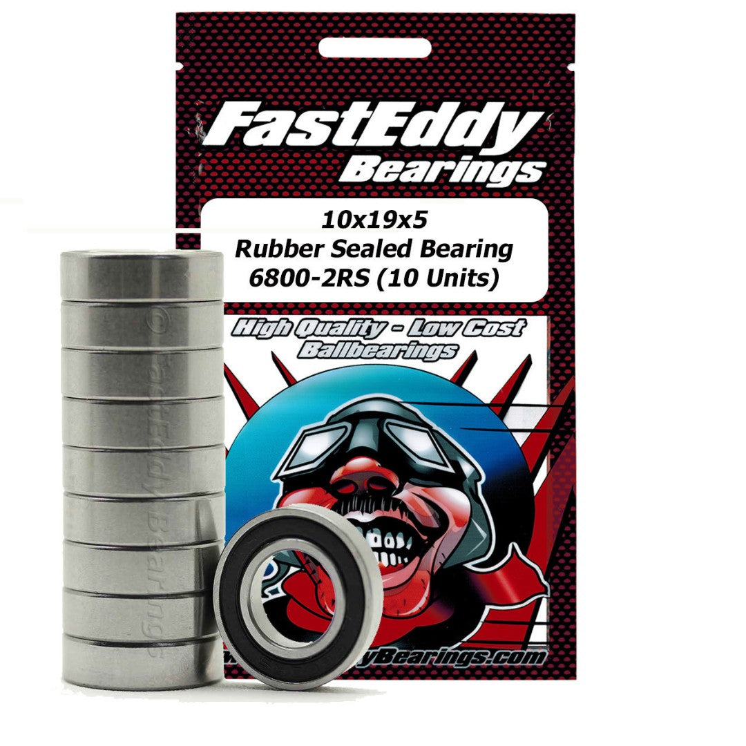 10x19x5 Rubber Sealed Bearing 6800-2RS (10)