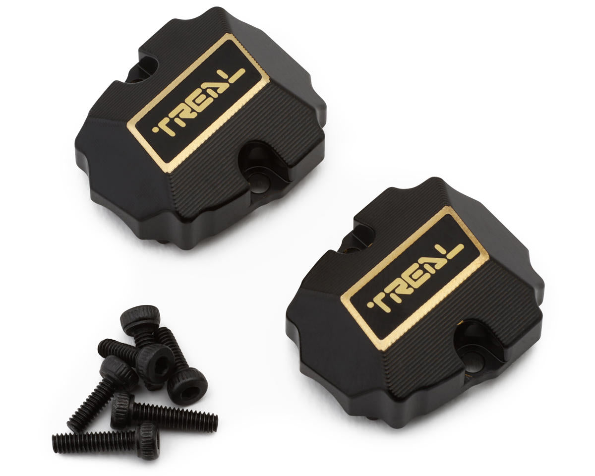 Redcat Ascent-18 Front & Rear Brass Differential Covers (Black) (2) (13g)