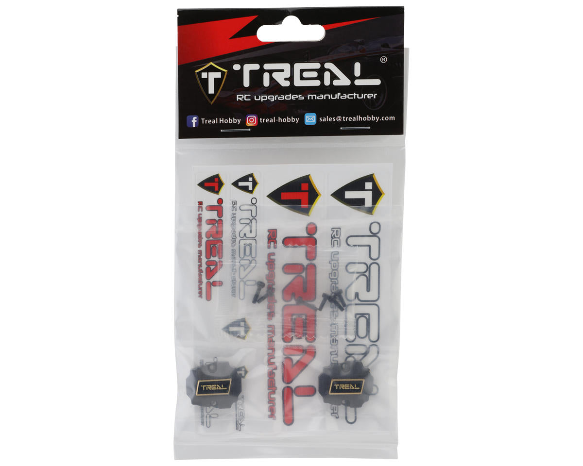 Redcat Ascent-18 Front & Rear Brass Differential Covers (Black) (2) (13g)