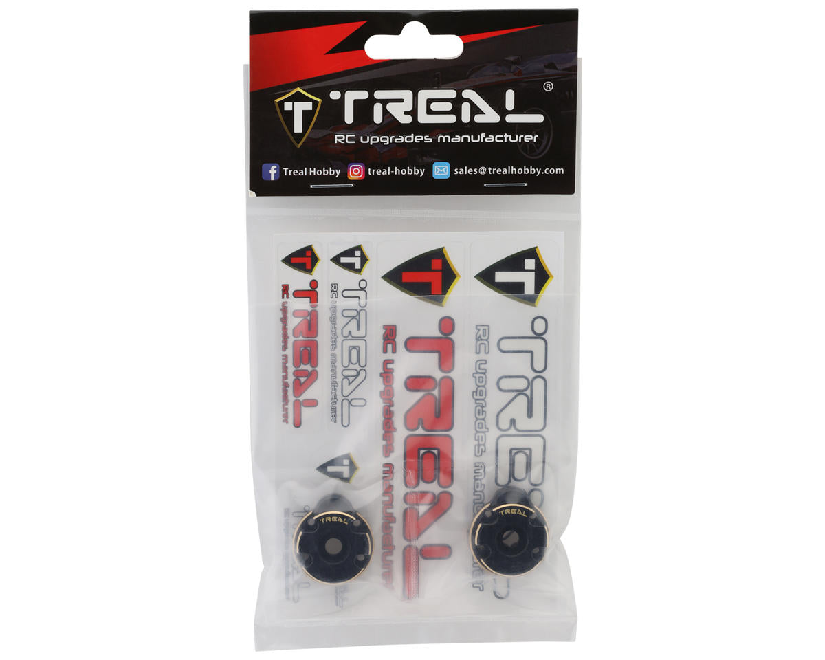 Redcat Ascent-18 Brass Outer Portal Covers (Black) (2) (47.4g)