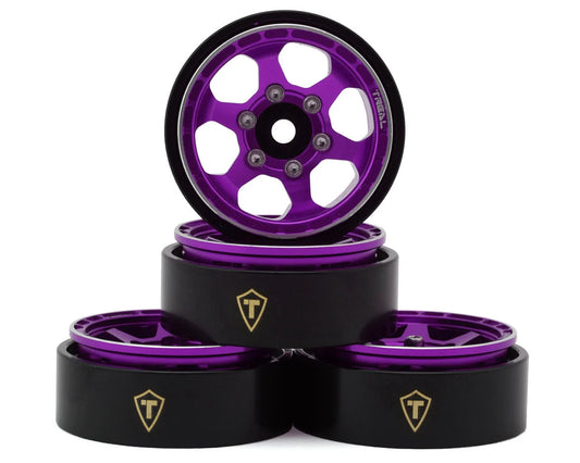 Concave 6-Spoke Beadlock Wheels 1.0" (Purple) (4) (21.2g)