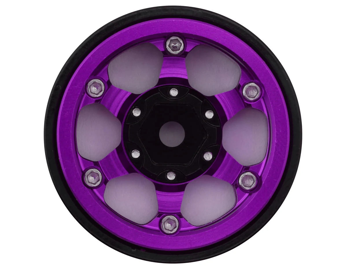 Concave 6-Spoke Beadlock Wheels 1.0" (Purple) (4) (21.2g)