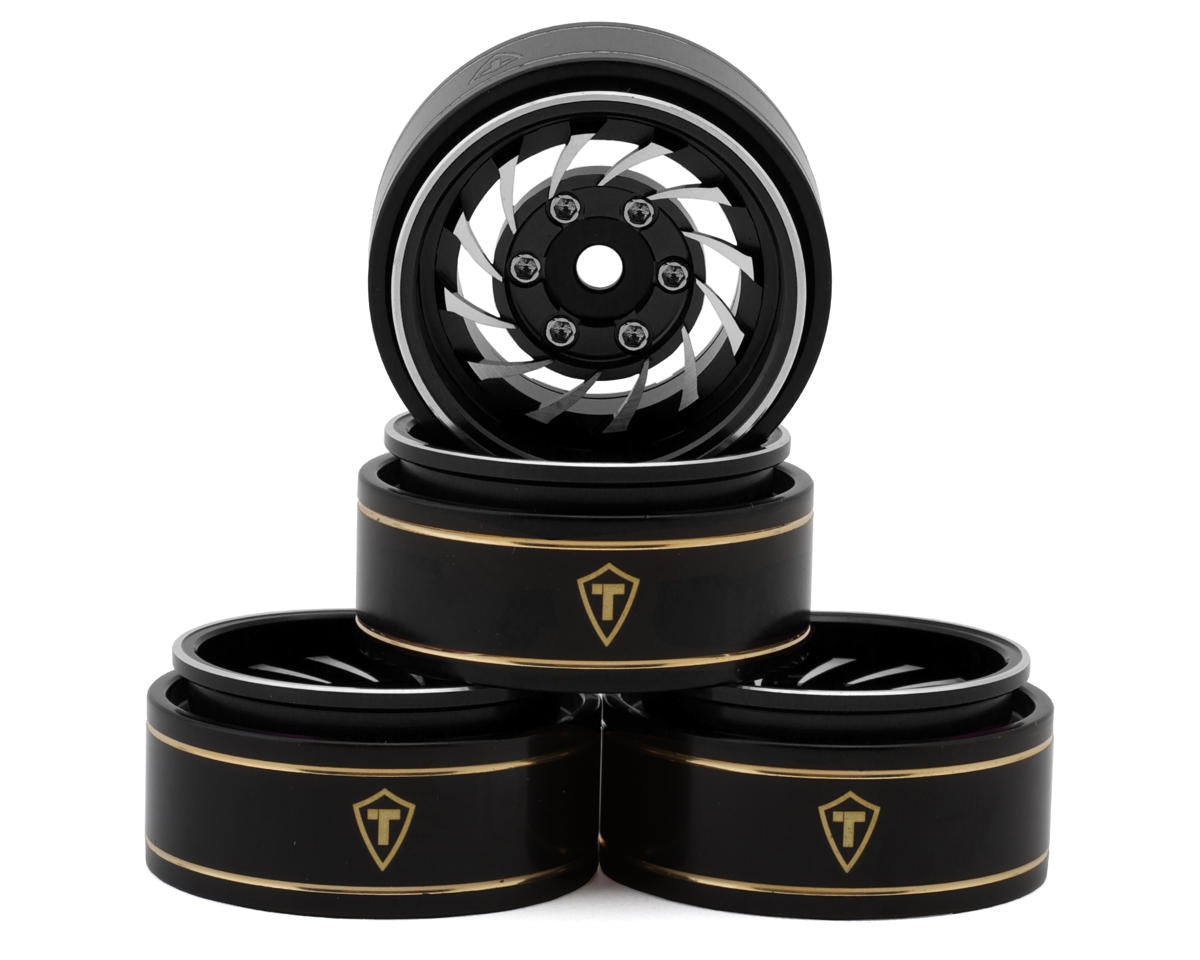 Type L 1.0" Aluminum Cyclone Beadlock Wheels (Silver) (4) (27.5g ea)