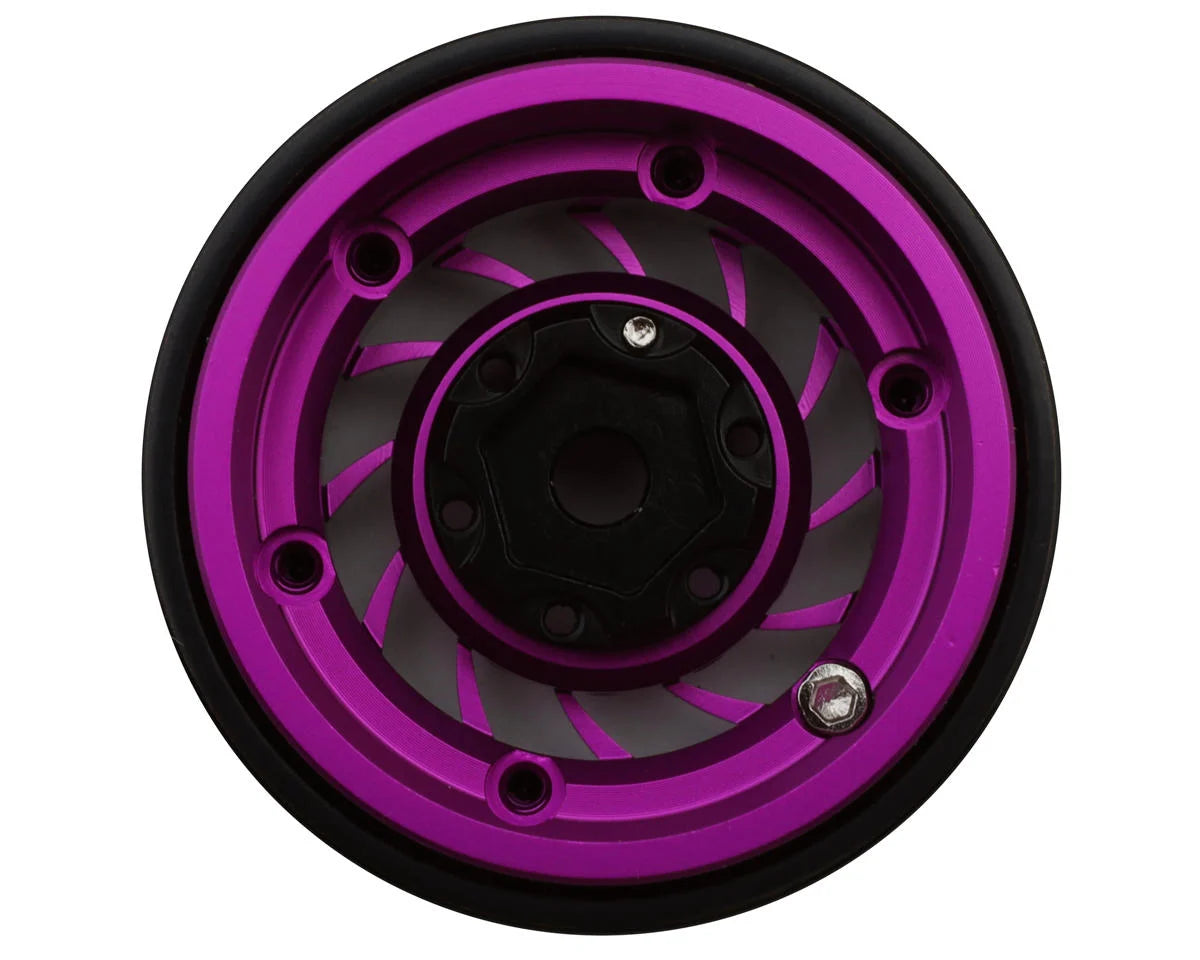 Type L 1.0" Aluminum Cyclone Beadlock Wheels (Pink) (4) (27.5g ea)